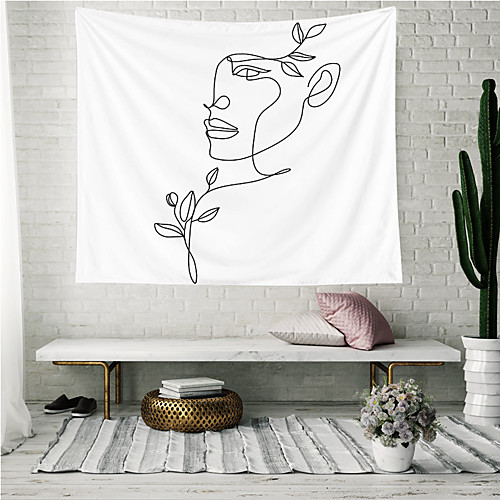 

Wall Tapestry Art Decor Blanket Curtain Picnic Tablecloth Hanging Home Bedroom Living Room Dorm Decoration Polyester Monkey Simple Stick Figure View