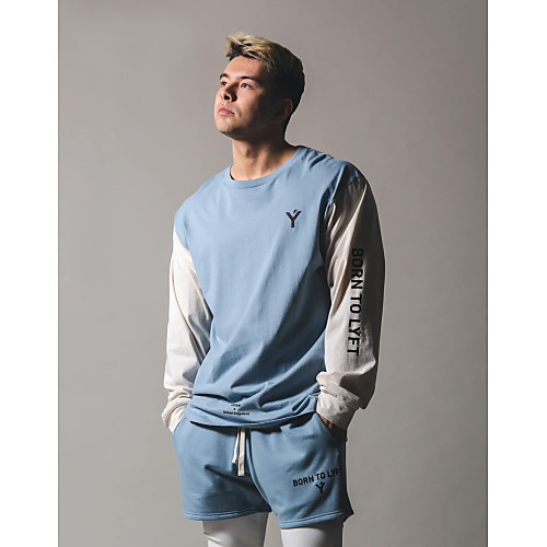 

Men's Long Sleeve Running Shirt Tee Tshirt Sweatshirt Top Street Athleisure Winter Cotton Moisture Wicking Breathable Soft Fitness Gym Workout Running Jogging Sportswear Normal White Black Blue Gray