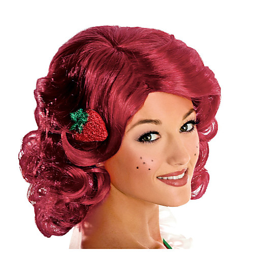 

Cosplay Wig Deluxe Strawberry Shortcake Curly Asymmetrical Wig Short Burgundy Synthetic Hair Women's Anime Cosplay Exquisite Burgundy