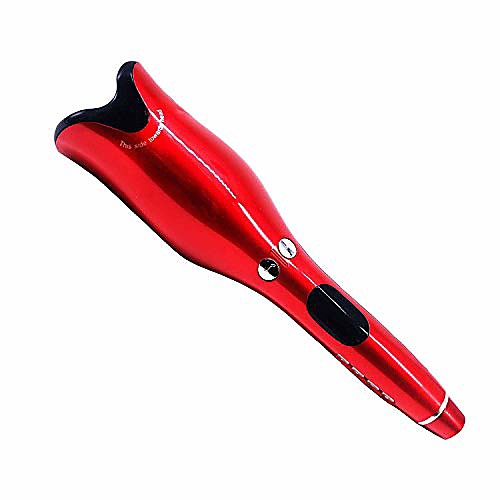 

2019 professional automatic hair curling iron magic rotating hair curler roller salon curling wand ceramic hair styling tools,red,i