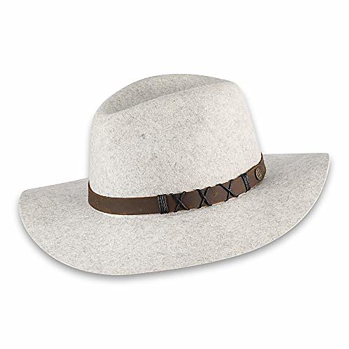 

women's soho felt wide brim hat, dove, one size