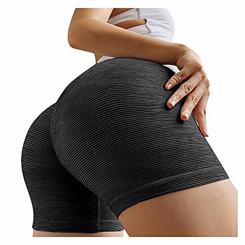 

yoga shorts tummy control workout running athletic non see-through lounge sports leggings hot pants outfit(black,xxl)