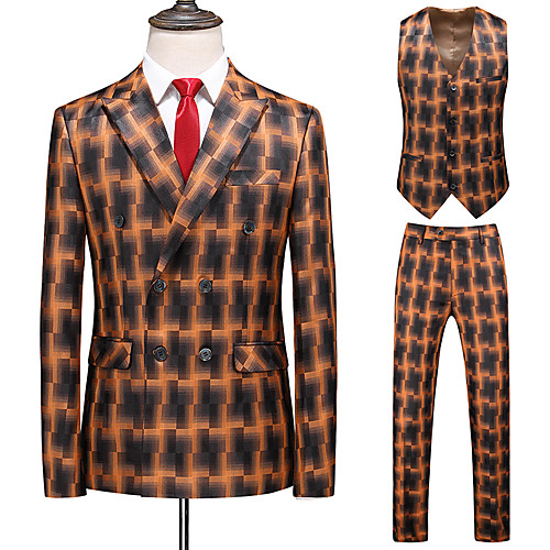 

Tuxedos Standard Fit Notch Double Breasted Six-buttons Polyester Lolita