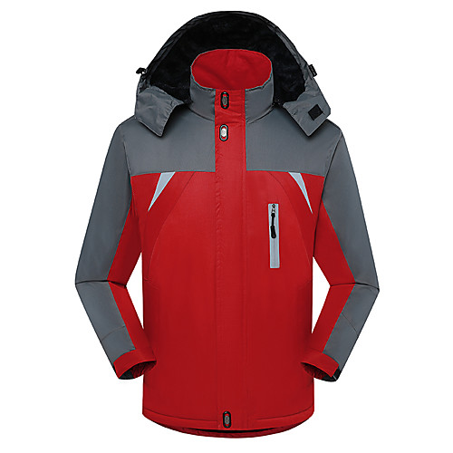 

Men's Hiking Jacket Winter Outdoor Thermal Warm Waterproof Windproof Breathable Jacket Top Outdoor Black Red Blue / Ultraviolet Resistant