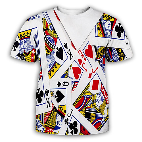 

Men's T shirt 3D Print Graphic Print Short Sleeve Party Tops Exaggerated Rainbow