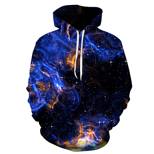 

Men's Plus Size Pullover Hoodie Sweatshirt Graphic Flame Hooded Club Weekend 3D Print Casual Party Hoodies Sweatshirts Long Sleeve Navy Blue