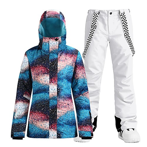

Women's Ski Jacket with Pants Skiing Snowboarding Winter Sports Waterproof Windproof Warm 100% Polyester Clothing Suit Ski Wear