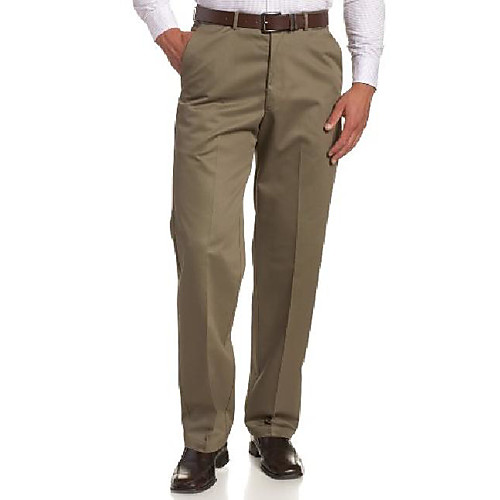 

but& #39;s work to weekend hidden expandable waist no iron plain front pant,bark,54x32