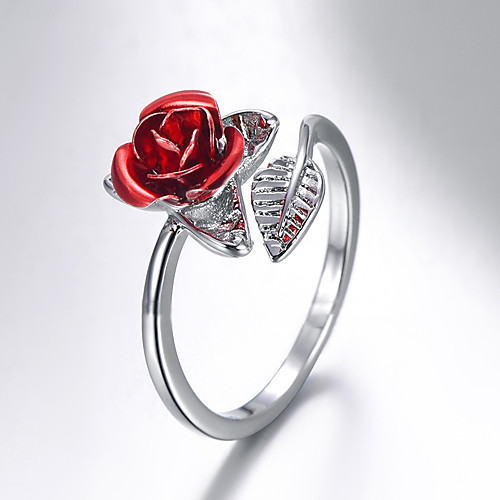 

Open Ring Sculpture Rose Gold Gold Silver Copper Flower Ladies Romantic Fashion 1pc Adjustable / Women's