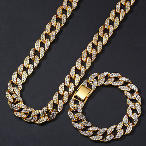 

Jewelry Set Cuban Link Precious European Trendy Earrings Jewelry Gold / Silver For Street Gift Festival 1 set