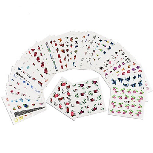 

50 pcs 3D Nail Stickers Nail DIY Tools Full Nail Stickers nail art Manicure Pedicure 3D Fashion Daily