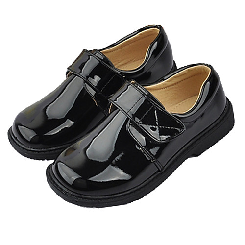 

Boys' Girls' Flats First Walkers Flower Girl Shoes Children's Day Patent Leather PU Lace up Little Kids(4-7ys) Big Kids(7years ) Daily Party & Evening Walking Shoes Split Joint Black Fall Spring