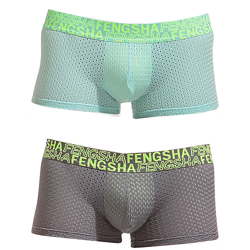

Men's 2 Piece Basic Boxers Underwear - Normal Low Waist Multi color M L XL