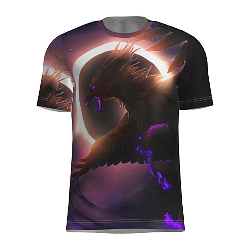 

Men's Graphic Animal T-shirt Short Sleeve Daily Tops Basic Round Neck Brown