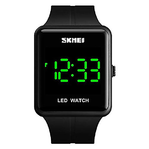 

mens digital watch fashion led waterproof watch (black)