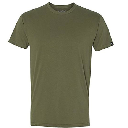

men's premium ultra soft sueded jersey crewneck plain & heather t-shirts (regular - 3xl sizing) camo green