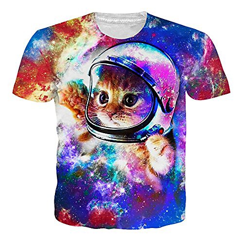 

Men's T shirt 3D Print Print Short Sleeve Going out Tops Streetwear Red
