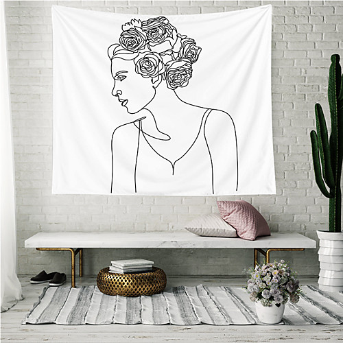 

Wall Tapestry Art Decor Blanket Curtain Picnic Tablecloth Hanging Home Bedroom Living Room Dorm Decoration Polyester Person Stick Figure Views