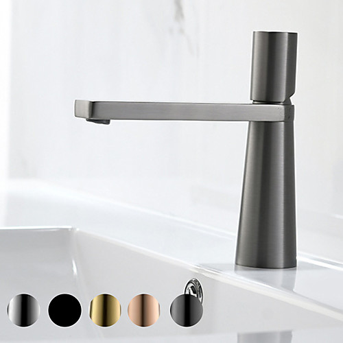 

Bathroom Sink Faucet - Hot Cold Water Single Handle Deck Mount Vessel Vanity Sink Mixer Tap Hotel Bathroom Centerest Wash Basin Faucet Chrome/Black/Brushed Gold/ Brushed Gun Metal/Brushed Rose Gold