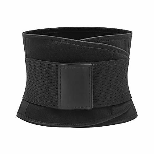 

slimming body shaper for women＆men, sweat waist trainer corset for weight loss, gym workout waist trimmer belt (black, x-large)