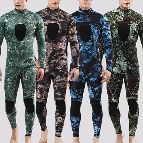 

MYLEDI Men's Full Wetsuit 3mm SCR Neoprene Diving Suit Thermal Warm Waterproof Long Sleeve Back Zip - Swimming Diving Surfing Camo / Camouflage Spring Summer Fall / Winter