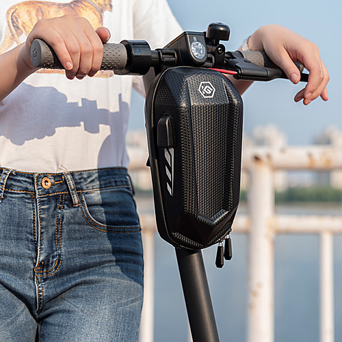 

2 L Waterproof Bike Frame Bag Top Tube Bike Handlebar Bag Portable Rain Waterproof Waterproof Zipper Bike Bag PU(Polyurethane) EVA Bicycle Bag Cycle Bag School Scooter