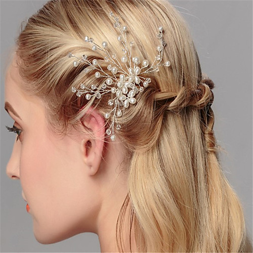 

Crystal / Imitation Pearl / Alloy Hair Pin with Crystal / Imitation Pearl 1 Piece Wedding Headpiece