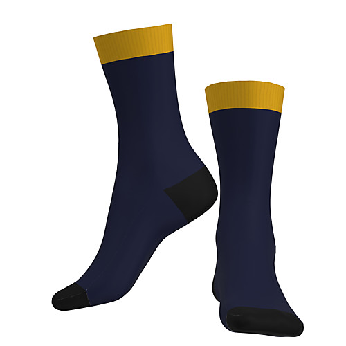 

Crew Socks Compression Socks Calf Socks Athletic Sports Socks Cycling Socks Men's Women's Bike / Cycling Breathable Soft Comfortable 1 Pair Patchwork Cotton Dark Navy M L / Stretchy