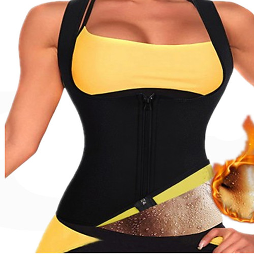 

Waist Trainer Vest Body Shaper Sweat Waist Trainer Corset Sports Spandex Yoga Gym Workout Pilates Durable Weight Loss Tummy Fat Burner Hot Sweat For Men Women