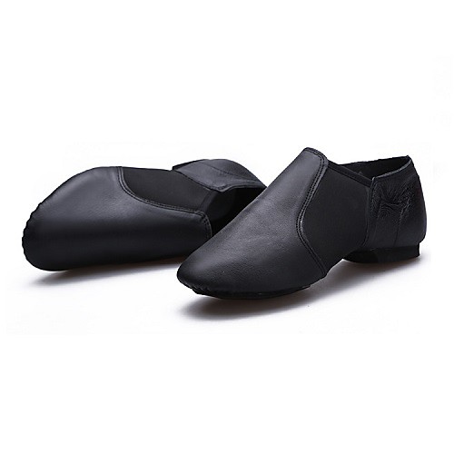 

Women's Jazz Shoes Flat Flat Heel Black Camel