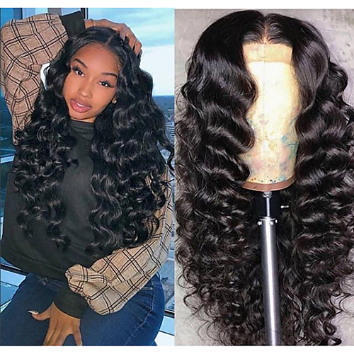 

Synthetic Wig Afro Curly Middle Part Wig Long Very Long Black Synthetic Hair 65 inch Women's Party Middle Part Fluffy Black