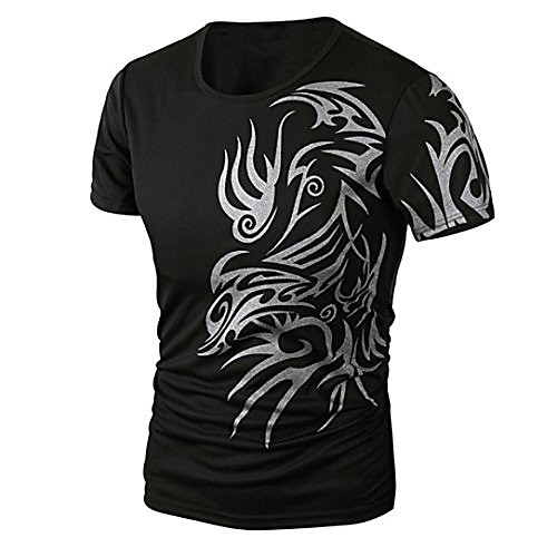 

men's tee, summer casual short sleeve t-shirt for men sport clothes (2xl, black)