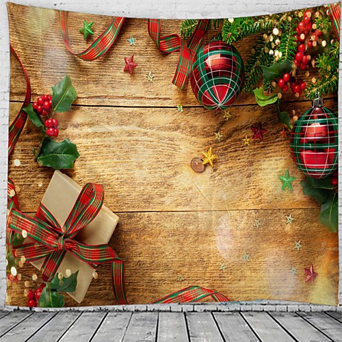 

Christmas Santa Claus Holiday Party Wall Tapestry Art Decor Blanket Curtain Picnic Tablecloth Hanging Home Bedroom Living Room Dorm Decoration Christmas Tree Gift Polyester