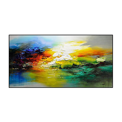 

Oil Painting Hand Painted Horizontal Panoramic Abstract Still Life Modern Rolled Canvas (No Frame)
