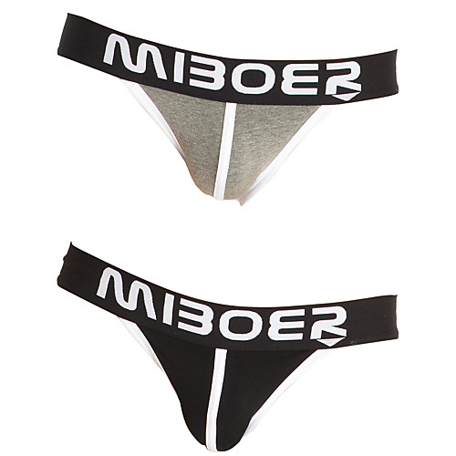 

Men's 2 Piece Basic Briefs Underwear - Normal Low Waist Multi color M L XL