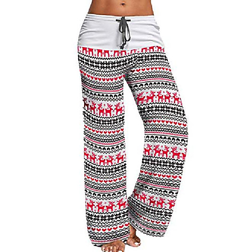 

merry christmas women's pajamas with pajama pants xmas white small