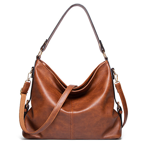 

Women's Bags PU Leather Polyester Top Handle Bag Hobo Bag Daily Office & Career 2021 Handbags Black Blue Brown Gray