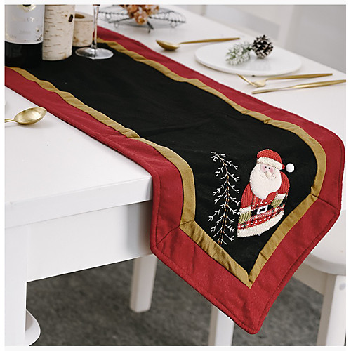 

Table Runner Nonwoven Christmas Contemporary Holiday Table cover Table decorations for Christmas Rectangular 18035 cm Dark Red 1 pc