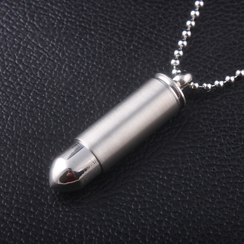 

Personalized Customized Necklace Daily Engagement Cylinder 1pcs Silver