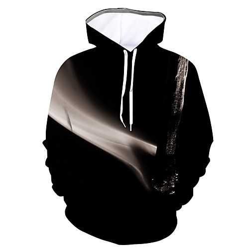 

Men's Pullover Hoodie Sweatshirt Graphic Hooded Daily Going out 3D Print Basic Casual Hoodies Sweatshirts Long Sleeve Black