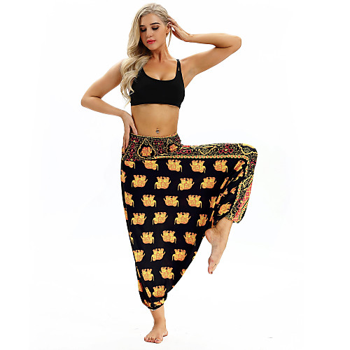 

Women's Yoga Pants Harem Bloomers Breathable Quick Dry Bohemian Black Yoga Fitness Gym Workout Sports Activewear / Casual / Athleisure