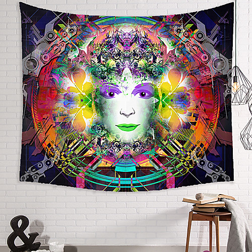 

Wall Tapestry Art Decor Blanket Curtain Picnic Tablecloth Hanging Home Bedroom Living Room Dorm Decoration Polyester Novelty Woman Face