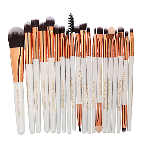 

20 pieces makeup brush set, makeup brushes kit foundation face eye shadow eyeliner blush lip cosmetic powder cosmetics blending makeup brush tool & #40;d& #41;