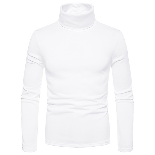 

Men's T shirt non-printing Solid Colored Long Sleeve Daily Tops Basic Elegant White Black Blue