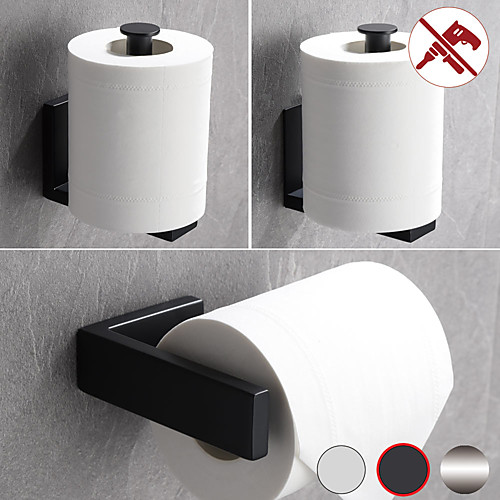 

Toilet Paper Holder Bathroom Tissue Holder SUS 304 Stainless Steel 1pc - Punchable or Pasteable Bathroom Wall Mounted