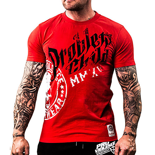 

Men's Short Sleeve Running Shirt Tee Tshirt Top Street Athleisure Summer Cotton Moisture Wicking Breathable Soft Fitness Gym Workout Running Jogging Sportswear Normal White Black Red Activewear