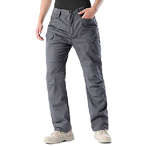 

men's tactical pants water repellent quick dry lightweight outdoor hunting hiking cargo pants military grey