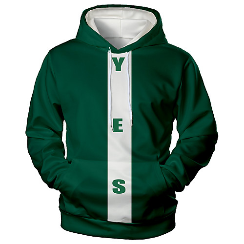 

Men's Pullover Hoodie Sweatshirt Graphic 3D Daily 3D Print 3D Print Hoodies Sweatshirts Green