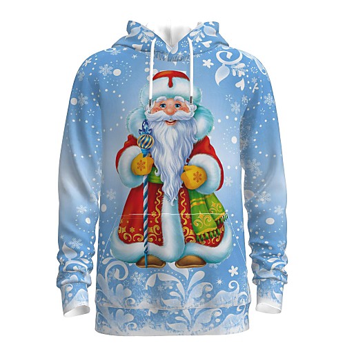 

Men's Pullover Hoodie Sweatshirt Print Graphic 3D Christmas Daily 3D Print 3D Print Christmas Hoodies Sweatshirts Light Blue