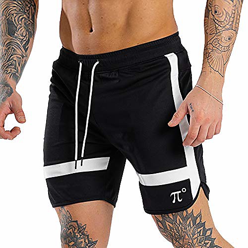

men's shorts workout running quick dry lightweight with zipper pockets black